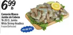 El Super Fresh 16-20 Ct. Jumbo White Shrimp Headless offer