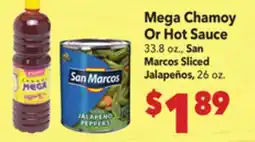 Vallarta Supermarkets Mega Chamoy Or Hot Sauce offer
