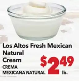 Vallarta Supermarkets Los Altos Fresh Mexican Natural Cream / Cream CREMA MEXICANA NATURAL offer