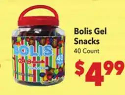 Vallarta Supermarkets Bolis Gel Snacks offer