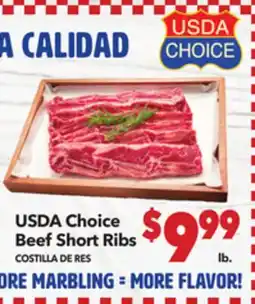 Vallarta Supermarkets USDA Choice Beef Short Ribs / COSTILLA DE RES offer