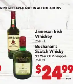 Vallarta Supermarkets Jameson Irish Whiskey offer