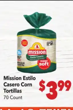 Vallarta Supermarkets Mission Estilo Casero Corn Tortillas offer