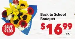Vallarta Supermarkets Back to School Bouquet offer