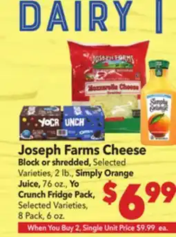 Vallarta Supermarkets Joseph Farms Cheese offer