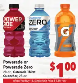 Vallarta Supermarkets Powerade or Powerade Zero offer