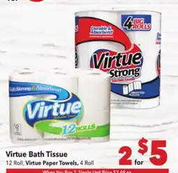 Vallarta Supermarkets Virtue Bath Tissue offer