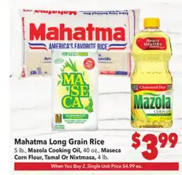 Vallarta Supermarkets Mahatma Long Grain Rice offer