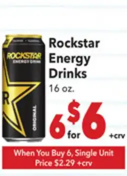 Vallarta Supermarkets Rockstar Energy Drinks offer