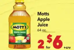 Vallarta Supermarkets Motts Apple Juice offer