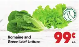 Vallarta Supermarkets Romaine and Green Leaf Lettuce offer