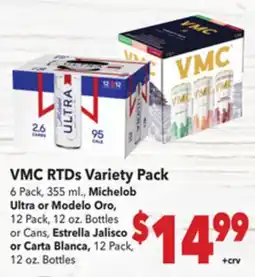 Vallarta Supermarkets VMC RTDs Variety Pack offer
