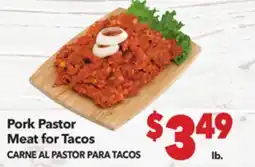 Vallarta Supermarkets Pork Pastor Meat for Tacos / CARNE AL PASTOR PARA TACOS offer