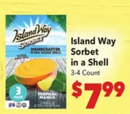 Vallarta Supermarkets Island Way Sorbet in a Shell offer