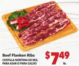 Vallarta Supermarkets Beef Flanken Ribs / COSTILLA NORTENA DE RES, PARA ASAR O PARA CALDO offer