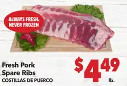 Vallarta Supermarkets Fresh Pork Spare Ribs / COSTILLAS DE PUERCO offer