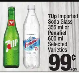 Super King Markets 7Up Imported Soda Glass 355 ml or Penafiel 600 ml offer
