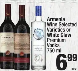 Super King Markets Armenia Wine Selected Varieties or White Claw Premium Vodka offer