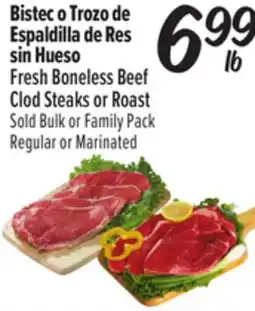 El Super Fresh Boneless Beef Clod Steaks or Roast offer