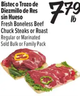 El Super Fresh Boneless Beef Chuck Steaks or Roast offer