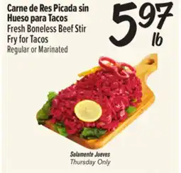 El Super Fresh Boneless Beef Stir Fry for Tacos offer