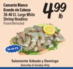 El Super Large White Shrimp Headless offer
