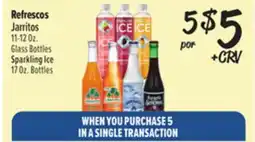 El Super Jarritos 11-12 Oz.Glass Bottles Sparkling Ice 1 7 Oz. Bottles offer
