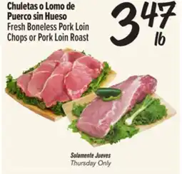 El Super Fresh Boneless Pork Loin Chops or Pork Loin Roast offer