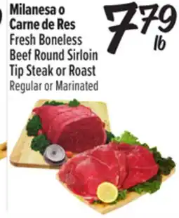 El Super Fresh Boneless Beef Round Sirloin Tip Steak or Roast offer