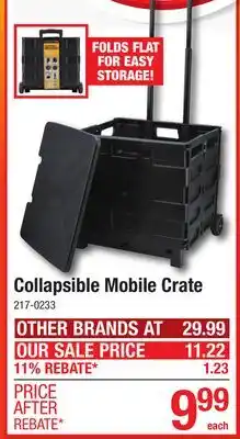 Menards Collapsible Mobile Crate offer