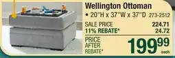 Menards Wellington Ottoman offer