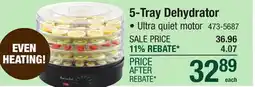 Menards 5-Tray Dehydrator offer