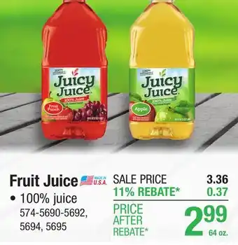 Menards Fruit Juice offer