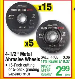 Menards 4-1/2 Metal Abrasive Wheels offer