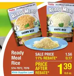 Menards Ready Meal Rice offer