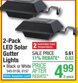 Menards 2-Pack LED Solar Gutter Lights offer