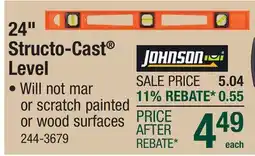 Menards 24 Structo-Cast Level offer
