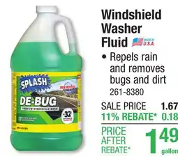 Menards Windshield Washer Fluid offer