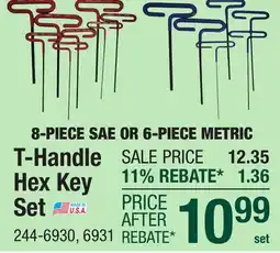 Menards T-Handle Hex Key Set offer
