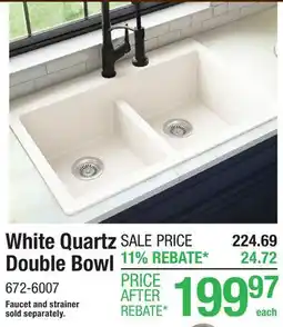 Menards White Quartz Double Bowl offer