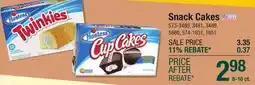 Menards Snack Cakes offer