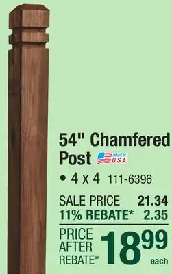Menards 54 Chamfered Post offer