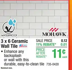 Menards 3 x 6 Ceramic Wall Tile offer