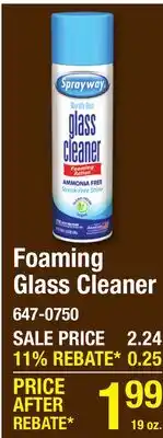 Menards Foaming Glass Cleaner offer