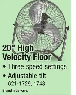 Menards 20 High Velocity Floor offer