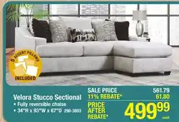 Menards Velora Stucco Sectional offer
