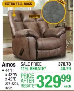 Menards Amos Recliner offer