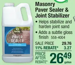 Menards Masonry Paver Sealer & Joint Stabilizer offer