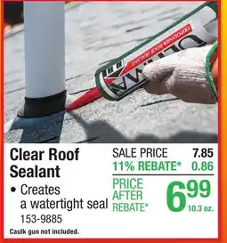 Menards Clear Roof Sealant offer