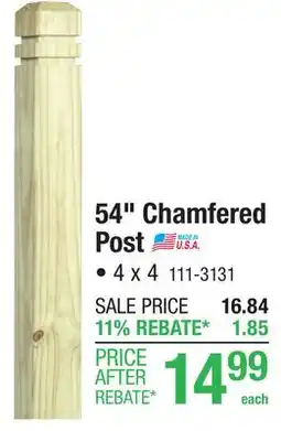 Menards 54 Chamfered Post offer
